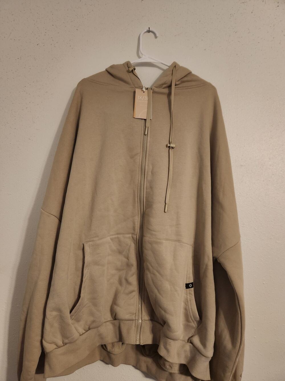 POPFLEX Zip Cloud Hoodie • Latte • Marshmallow-soft fleece • 1X/3X • NWT